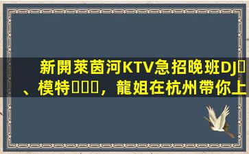 新開萊茵河KTV急招晚班DJ、模特，龍姐在杭州帶你上班